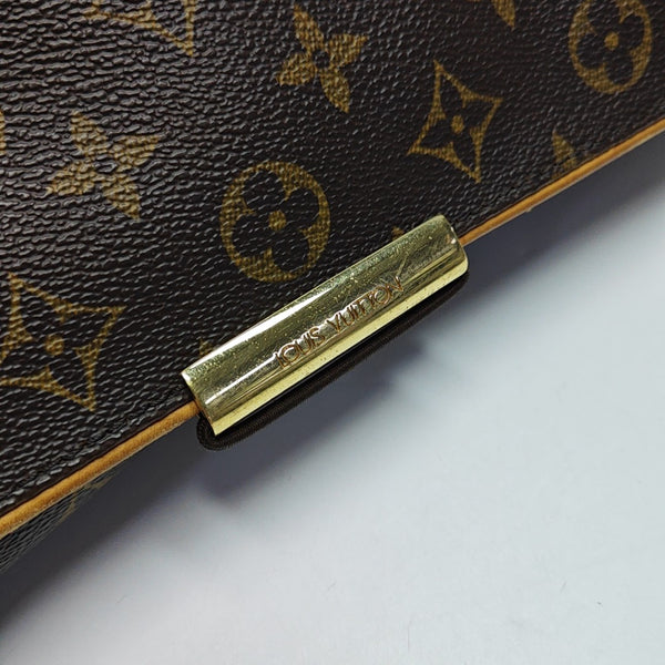 VALMY Monogram Coated Canvas Brown