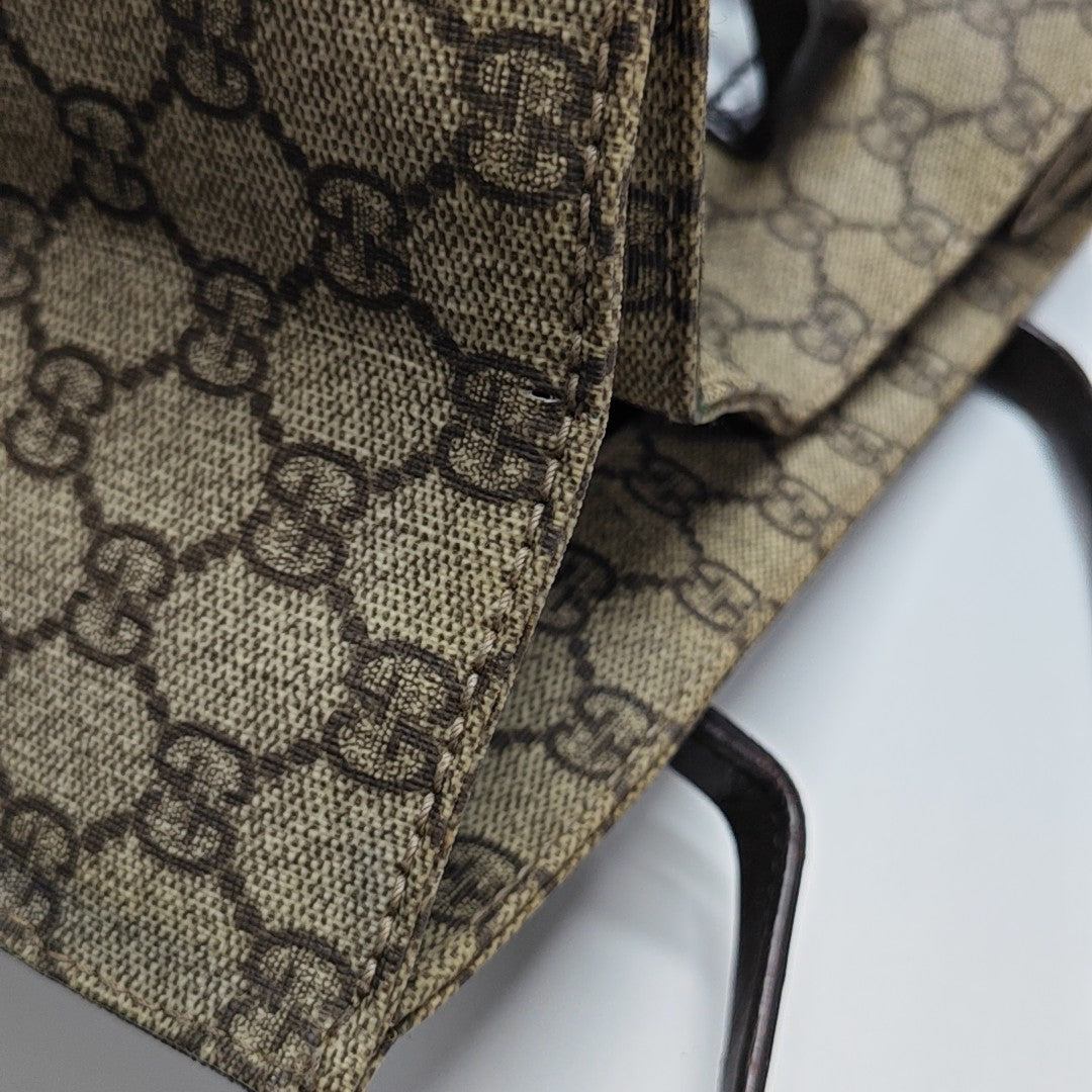 Monogram Coated Canvas Tote Bag Black