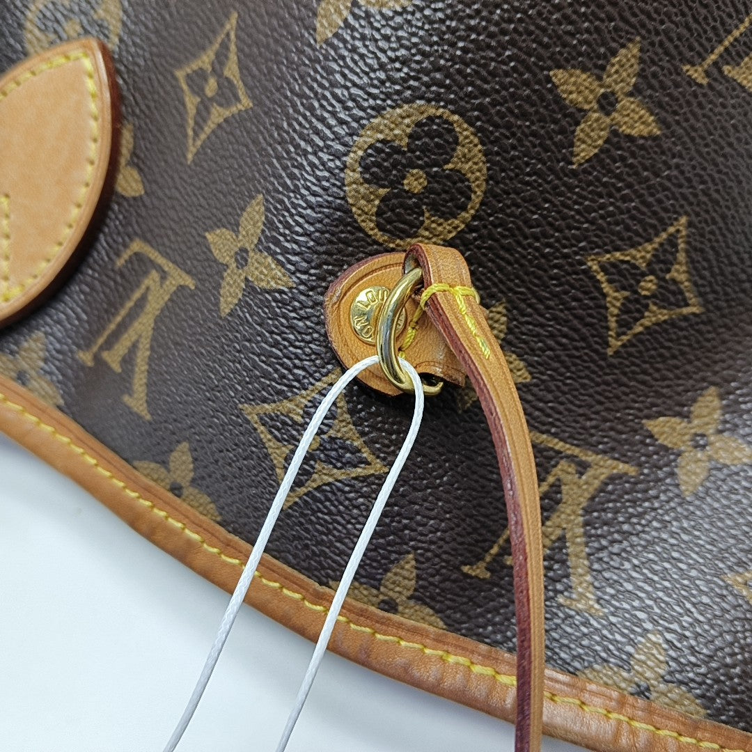 NEVERFULL MM Monogram Coated Canvas Brown