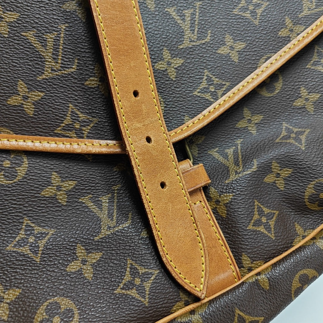 SAUMUR 35 Monogram Coated Canvas Brown