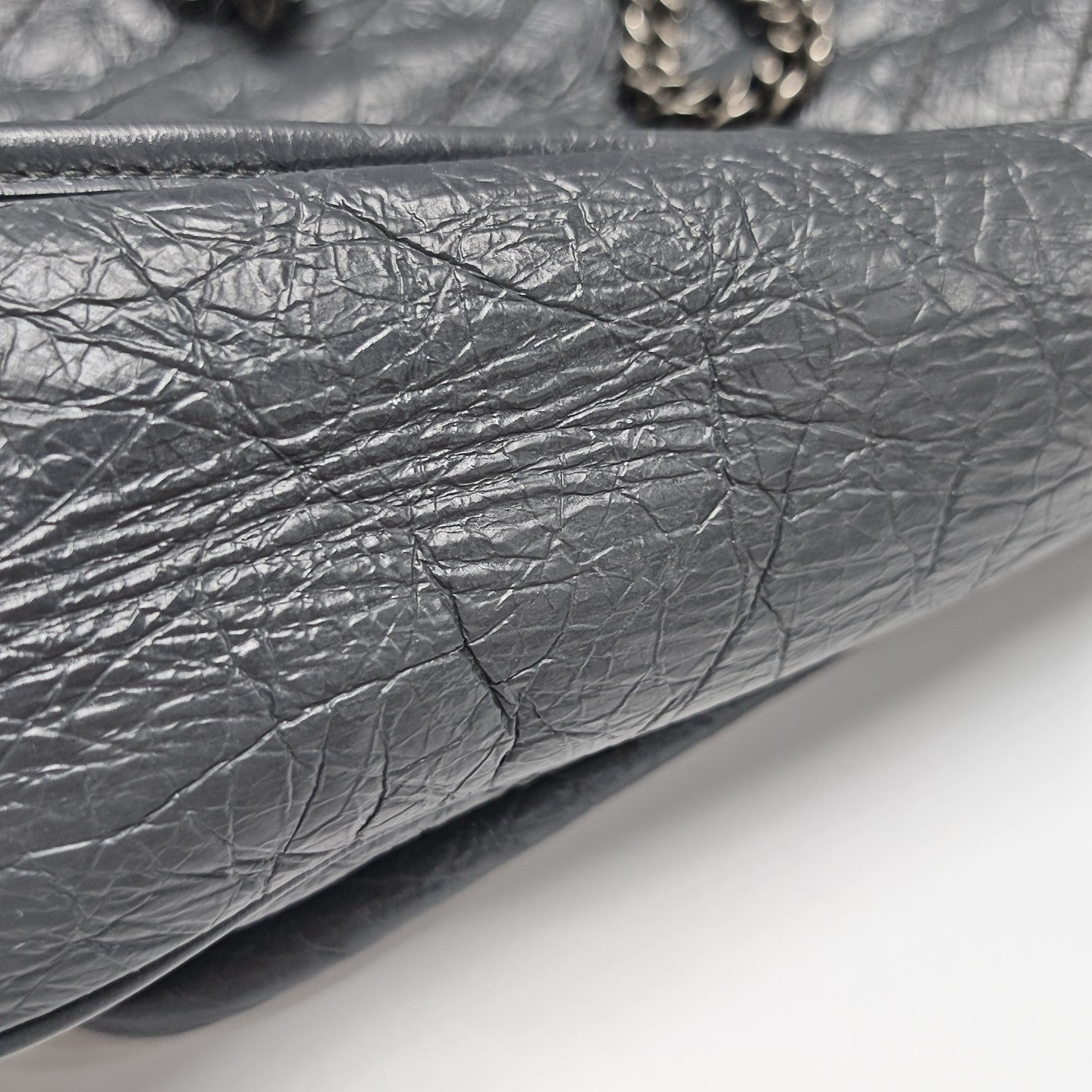NIKI Medium Chevron Calfskin Gray