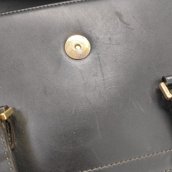 Calfskin Top Handle Bag Black