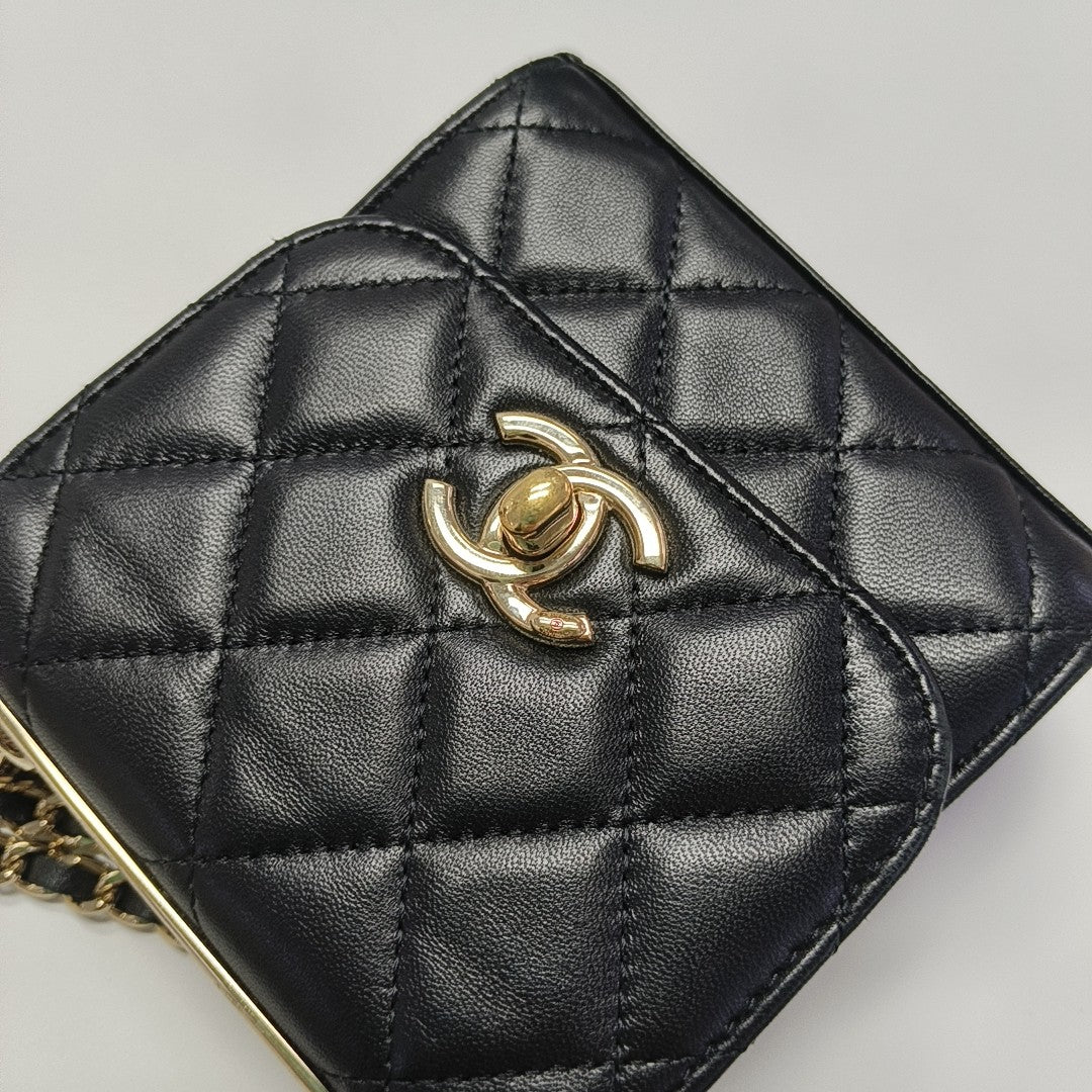 TRENDY CC Quilted Lambskin Black