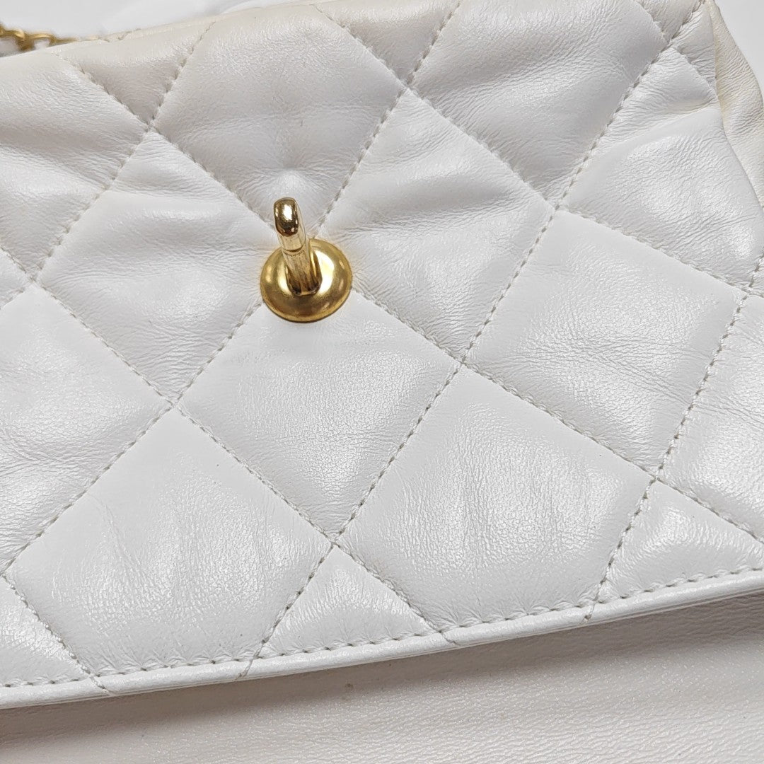 Quilted Lambskin White