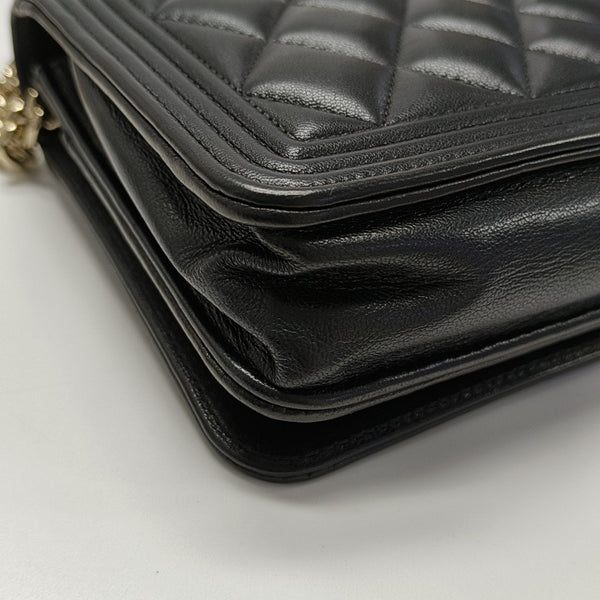 BOY CHANEL Mini Quilted Lambskin Black