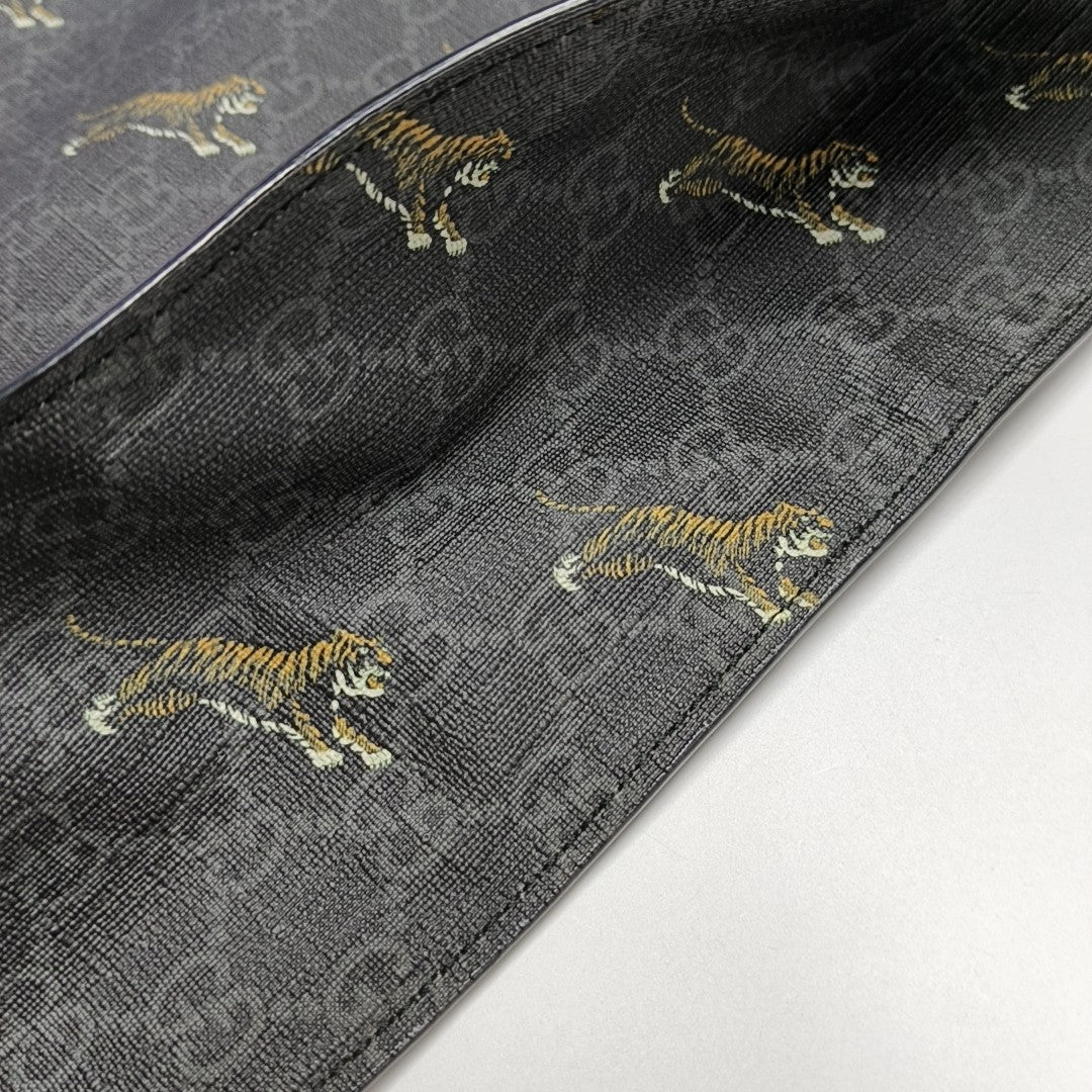 GG Supreme Monogram Coated Canvas Black