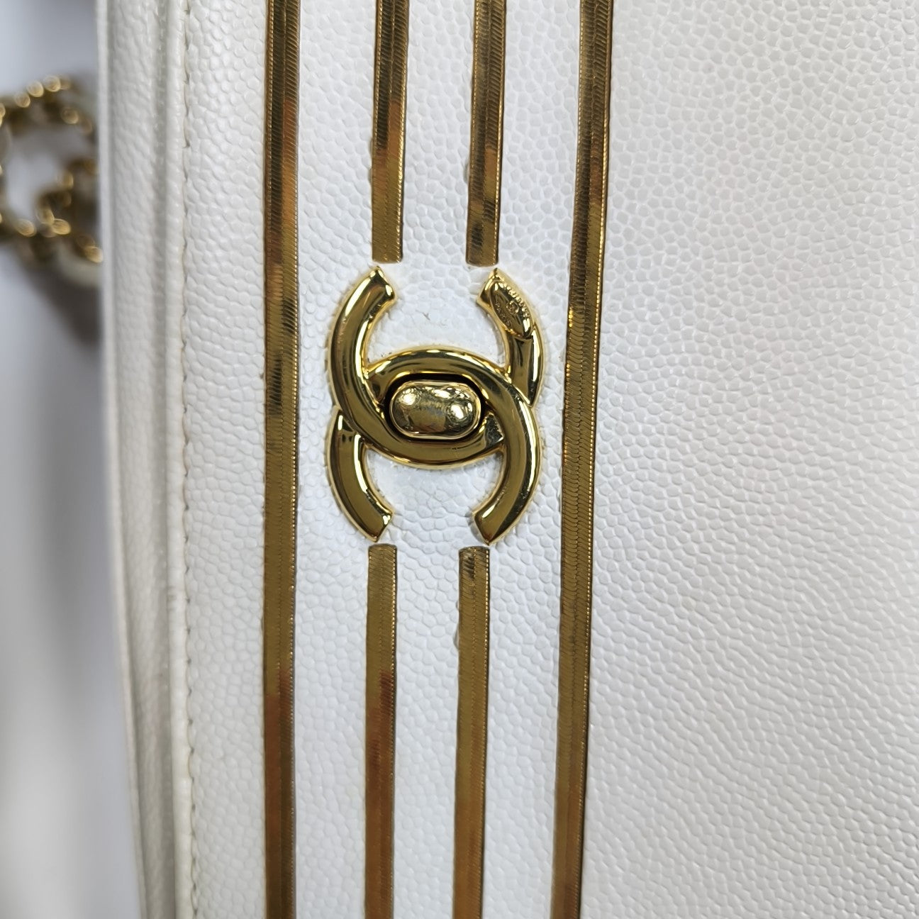 Calfskin Shoulder Bag White