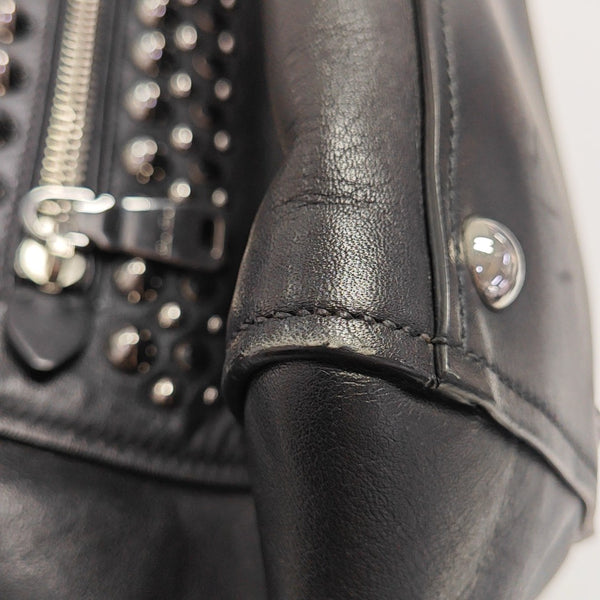 Calfskin Top Handle Bag Black