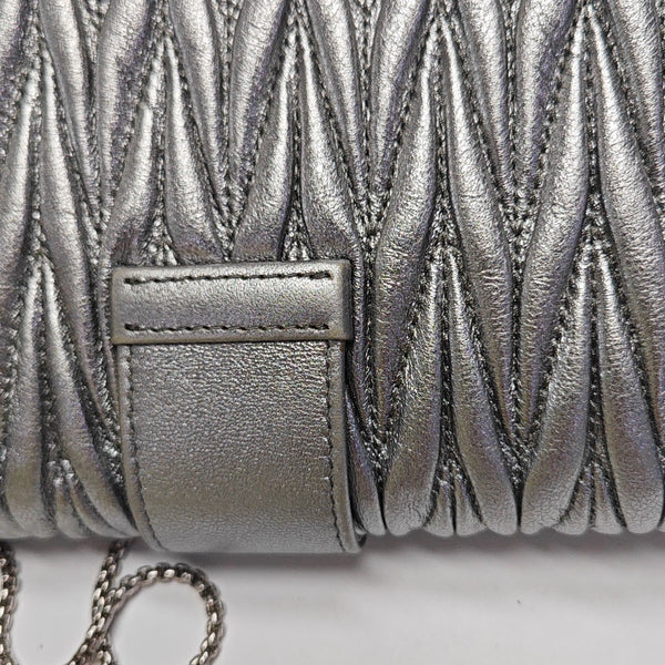 Matelassé Quilted Lambskin Silver
