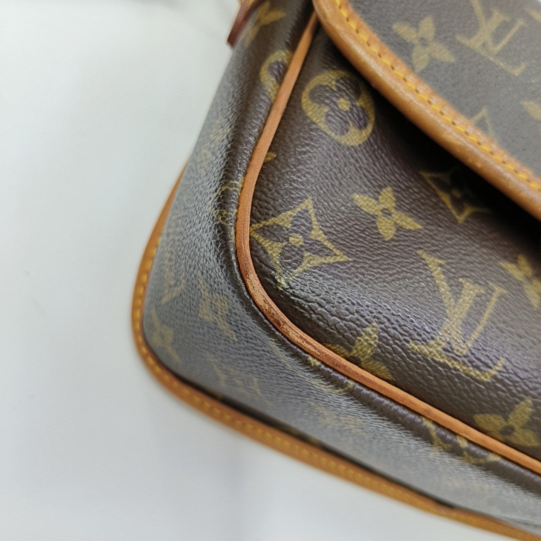 SOLOGNE PM Monogram Coated Canvas Brown
