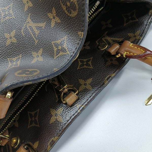 MONTAIGNE Monogram Coated Canvas Brown
