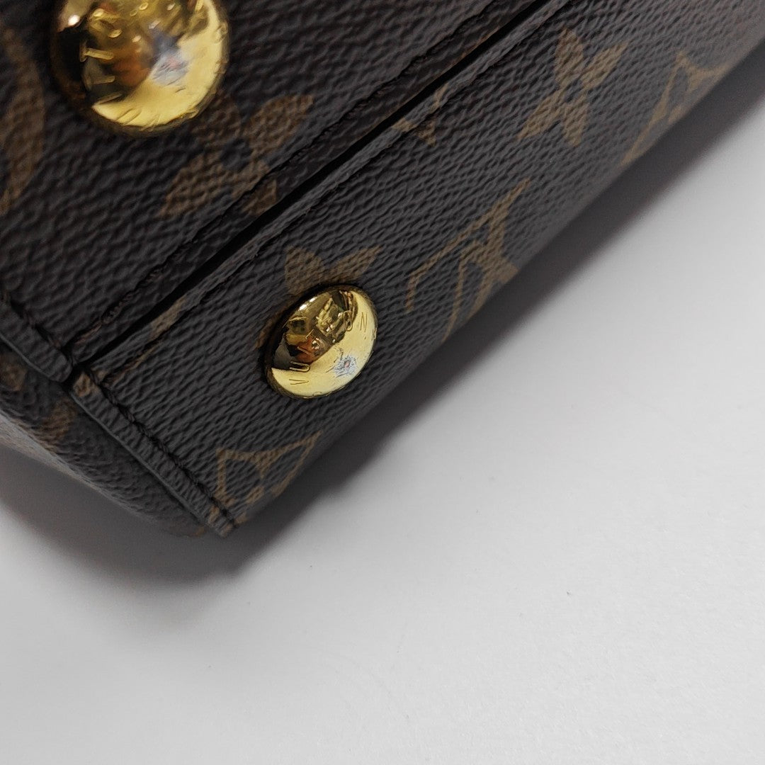 CLUNY PM Monogram Coated Canvas Brown