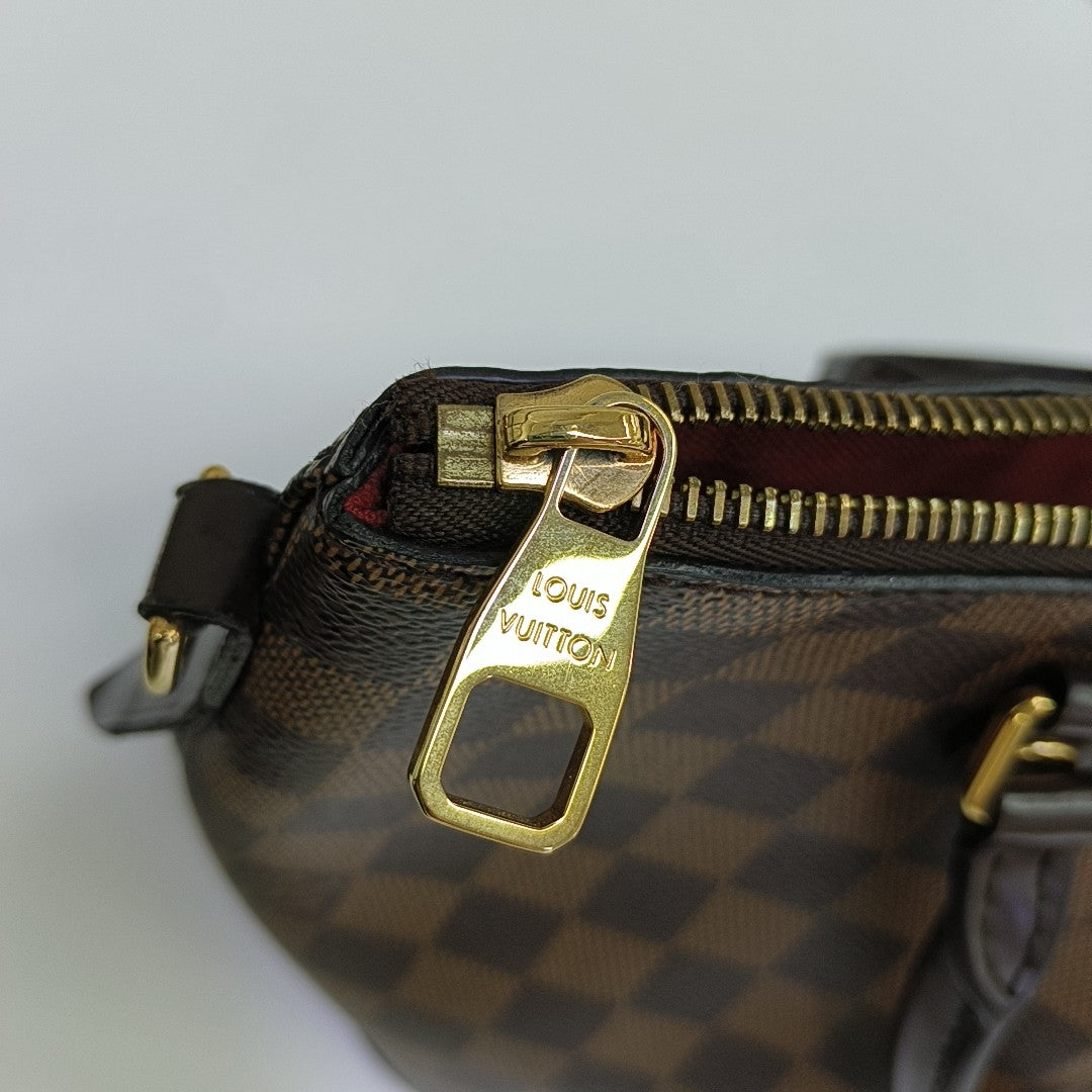 SIENA Damier Ebene Coated Canvas Brown