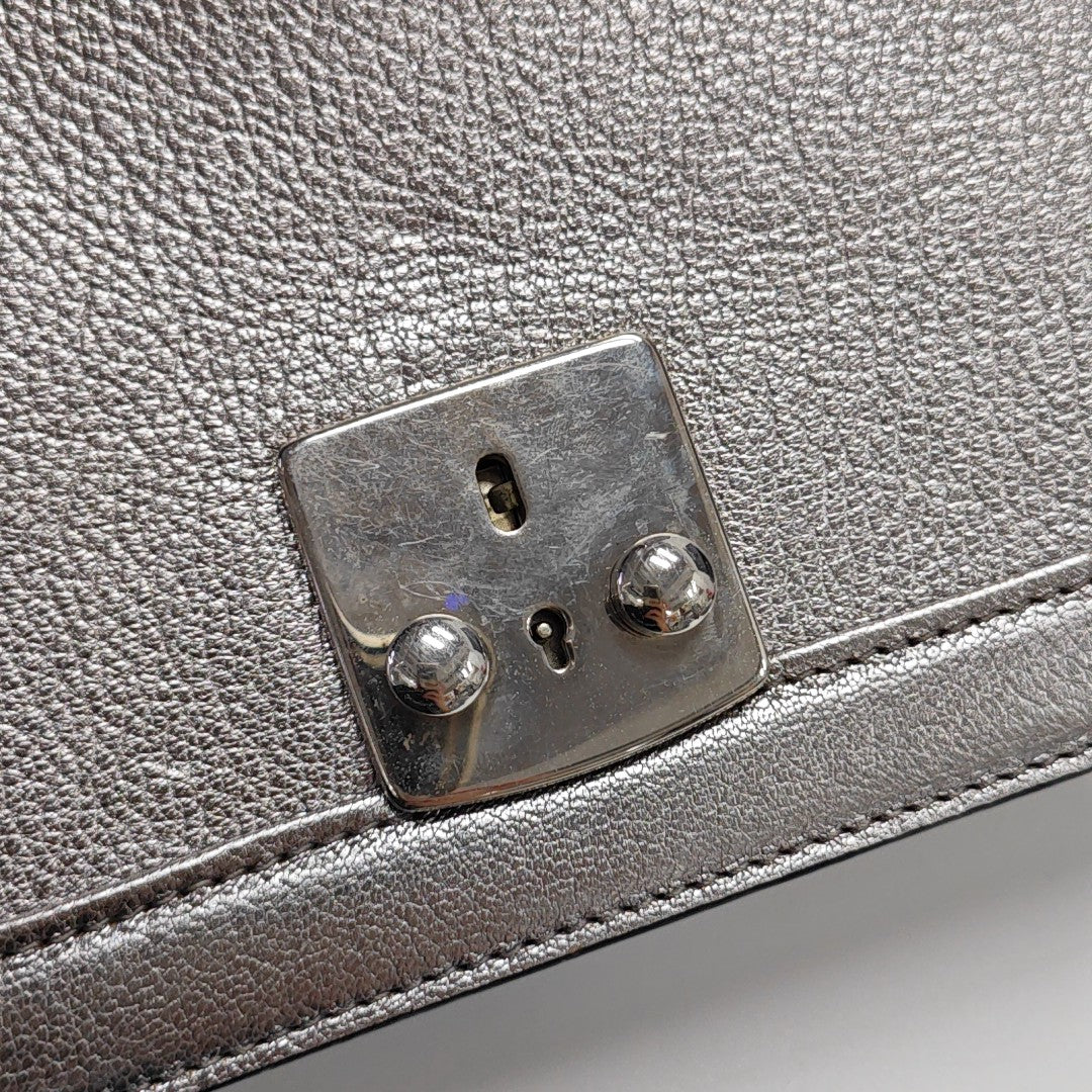 Miu Confidential Calfskin Silver