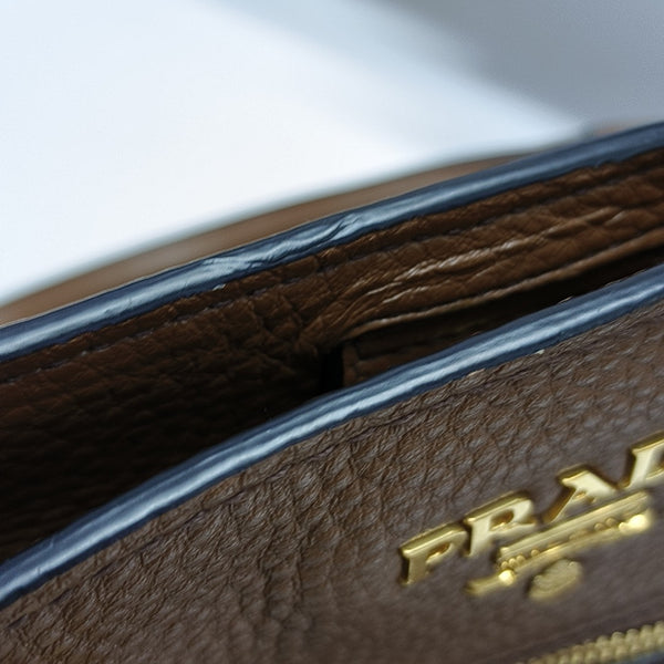 Calfskin Shoulder Bag Brown
