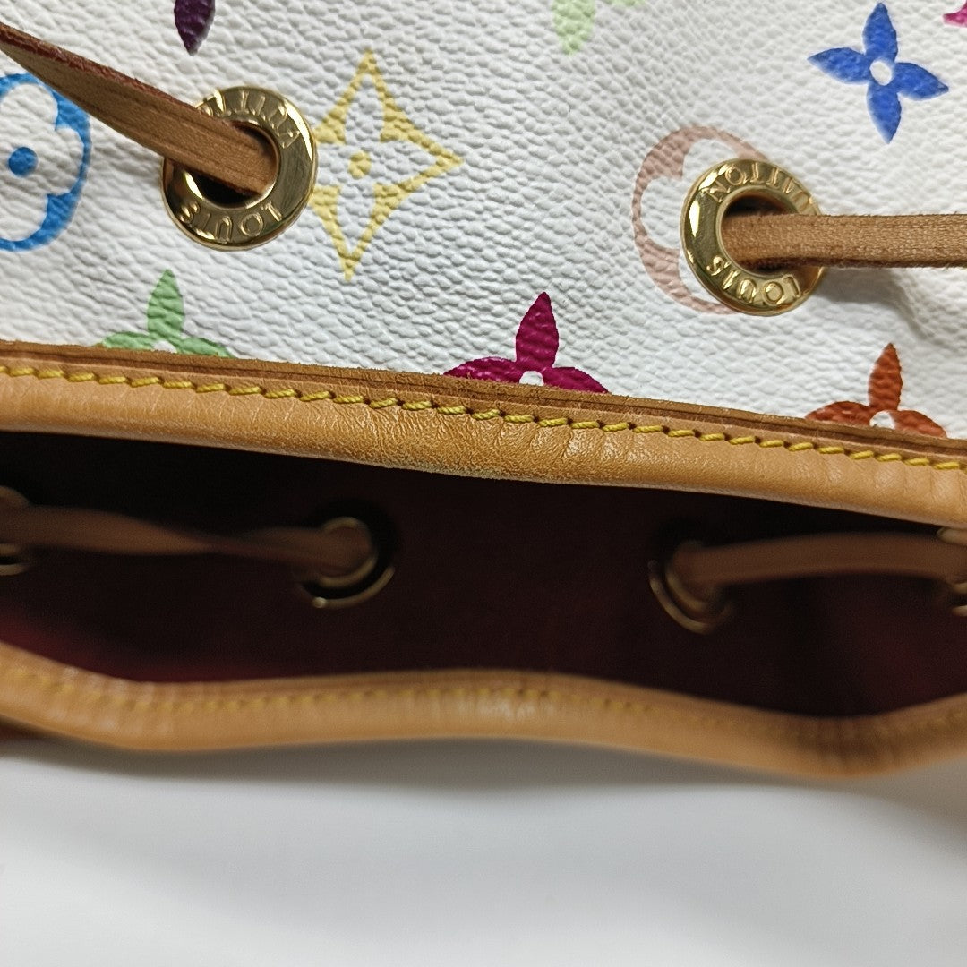 LV × TM NÉONOÉ MM Monogram Coated Canvas White