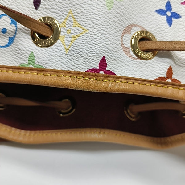 LV × TM NÉONOÉ MM Monogram Coated Canvas White