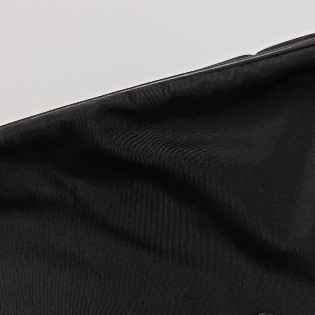 Nylon Top Handle Bag Black