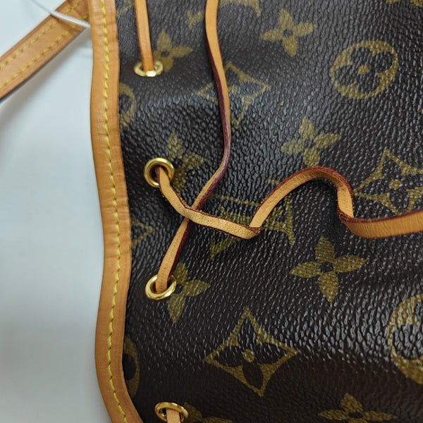 NÉONOÉ Nano Monogram Coated Canvas Brown