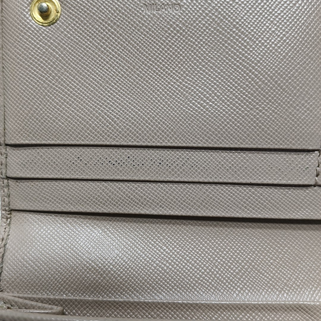 Saffiano Calfskin Wallet Beige