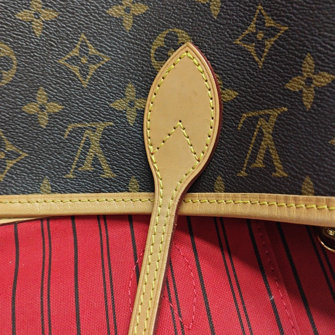 NEVERFULL MM Monogram Coated Canvas Brown