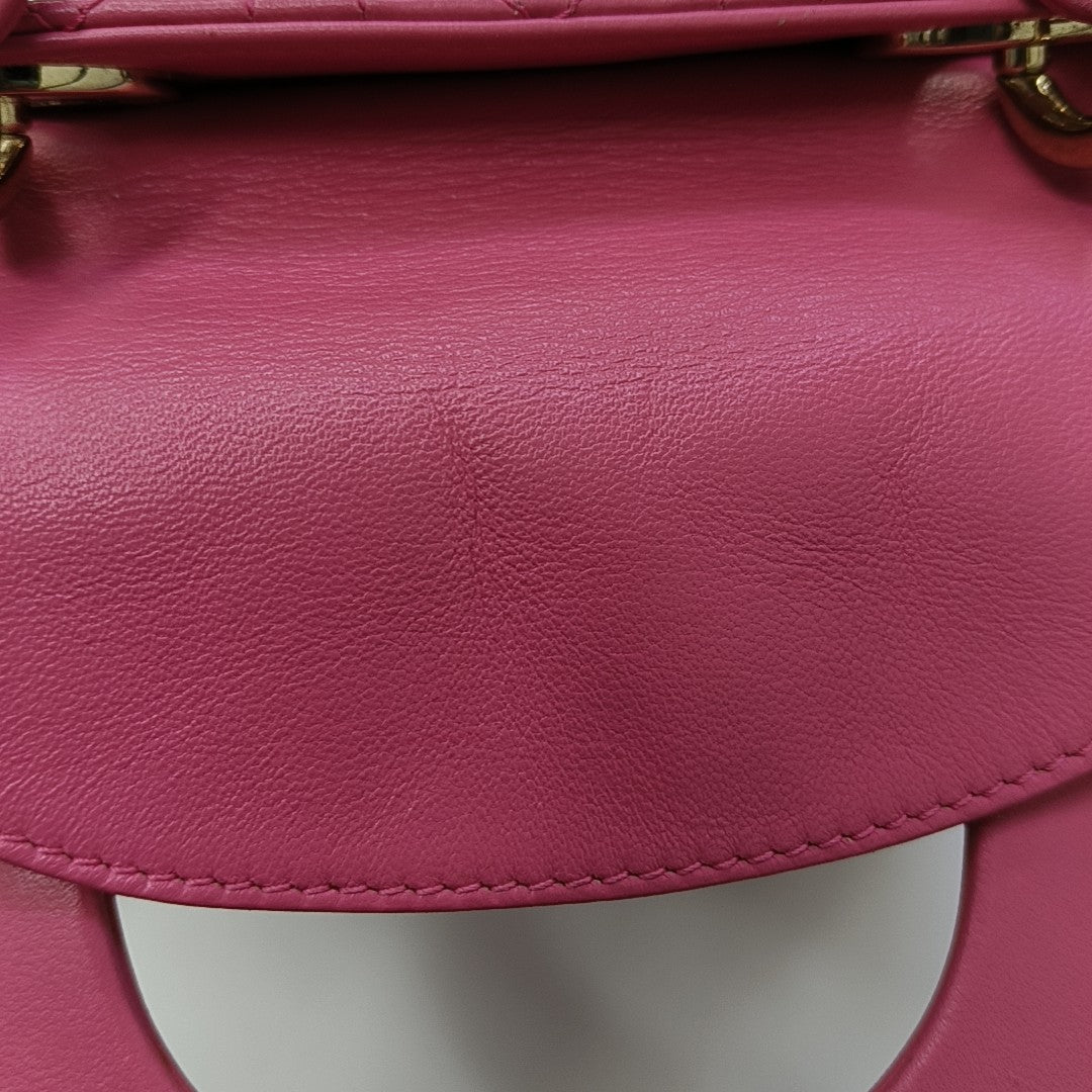 Lady Dior Mini Cannage Lambskin Red