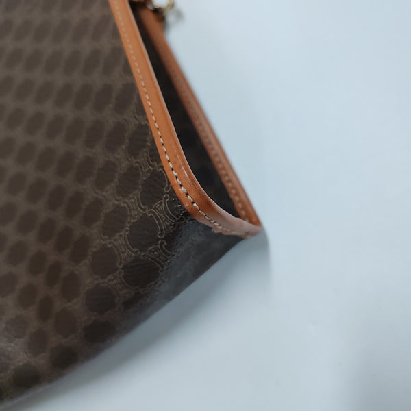 MACADAM CLUTCHE Coated Canvas Brown