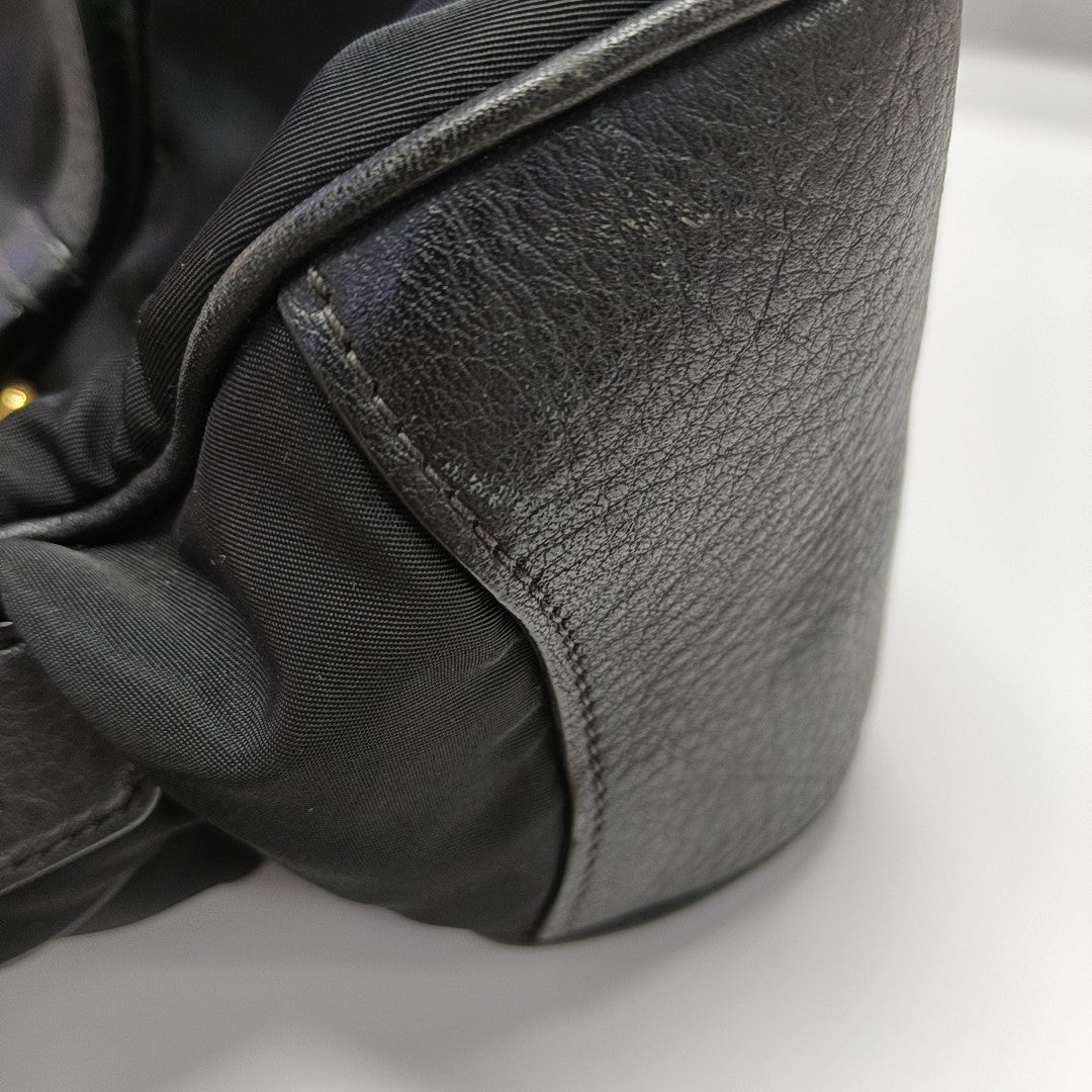 Nylon Shoulder Bag Black