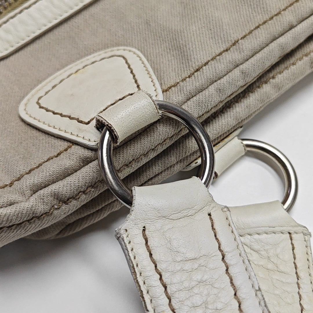 Canvas Top Handle Bag Beige