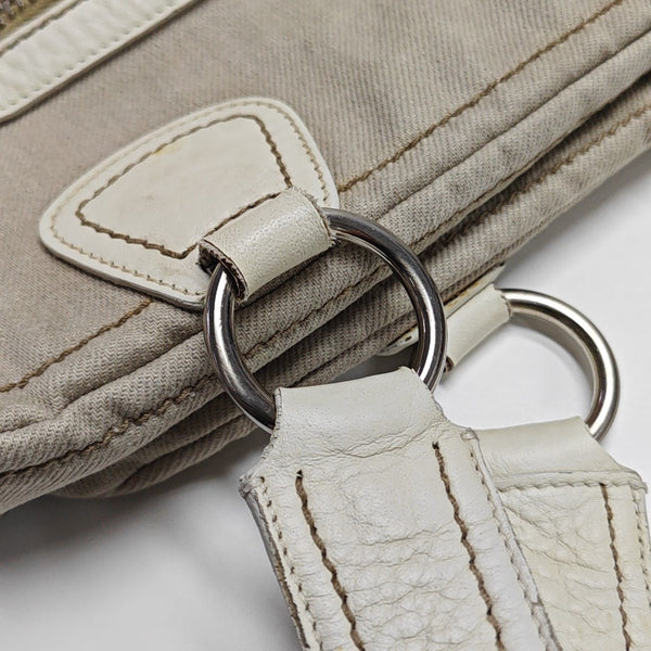 Canvas Top Handle Bag Beige