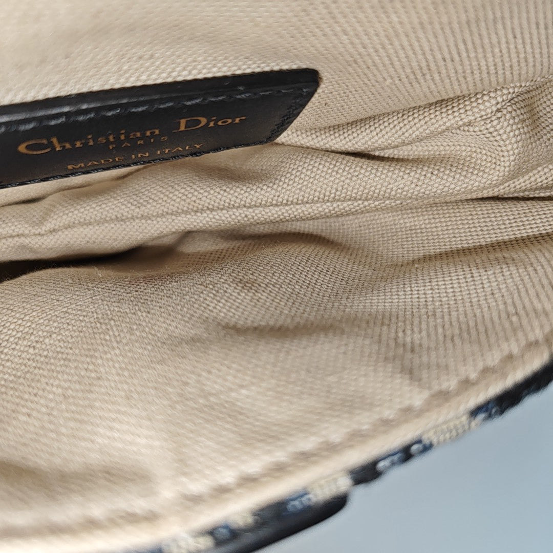 Saddle Mini Oblique Canvas Blue