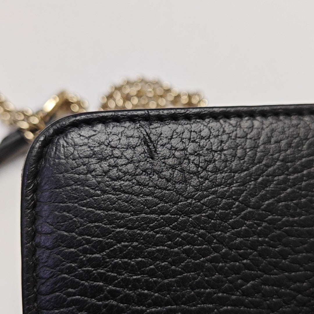 Interlocking G Small Calfskin Black