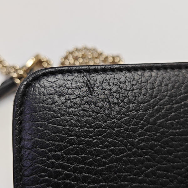 Interlocking G Small Calfskin Black