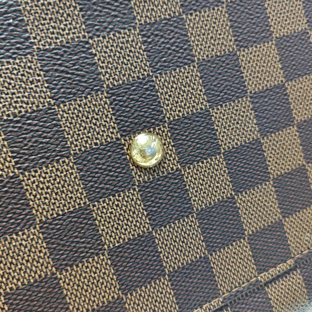 NORMANDY Damier Ebene Coated Canvas Brown