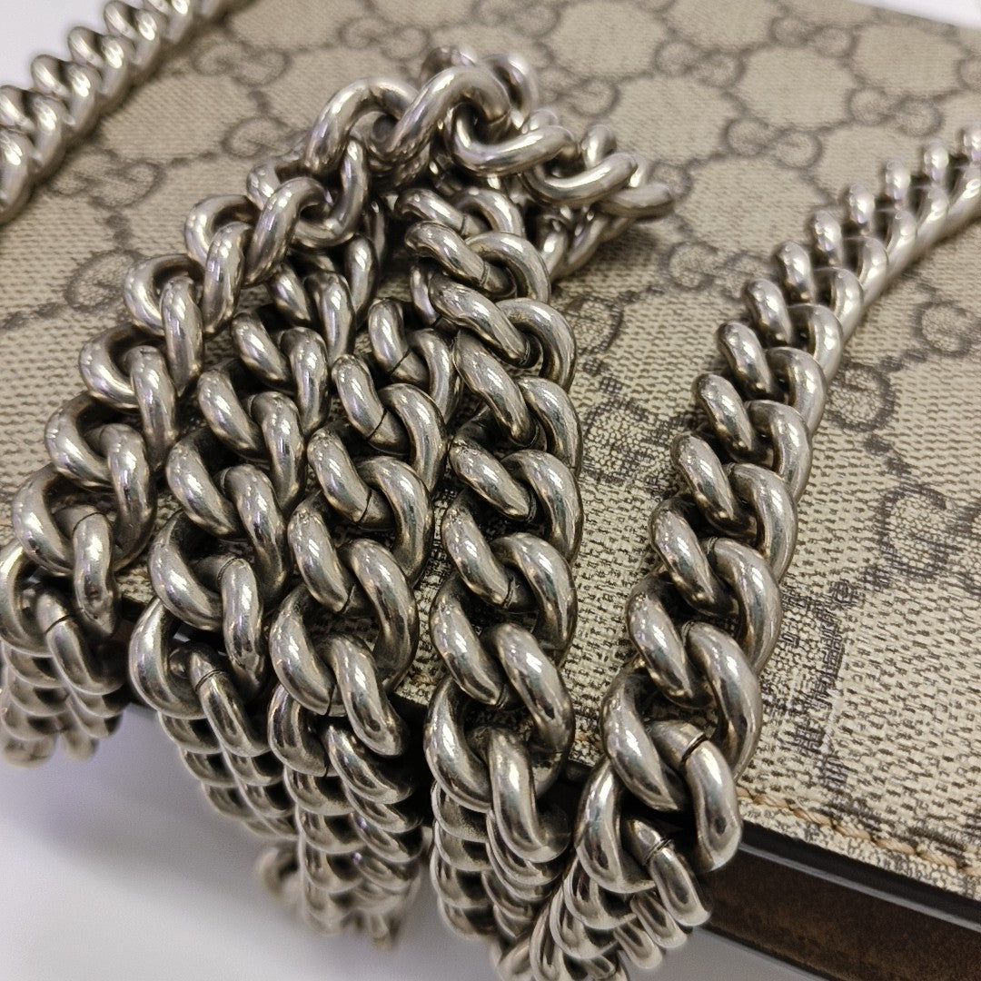 Dionysus Mini Monogram Coated Canvas Beige