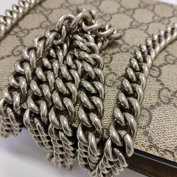Dionysus Mini Monogram Coated Canvas Beige