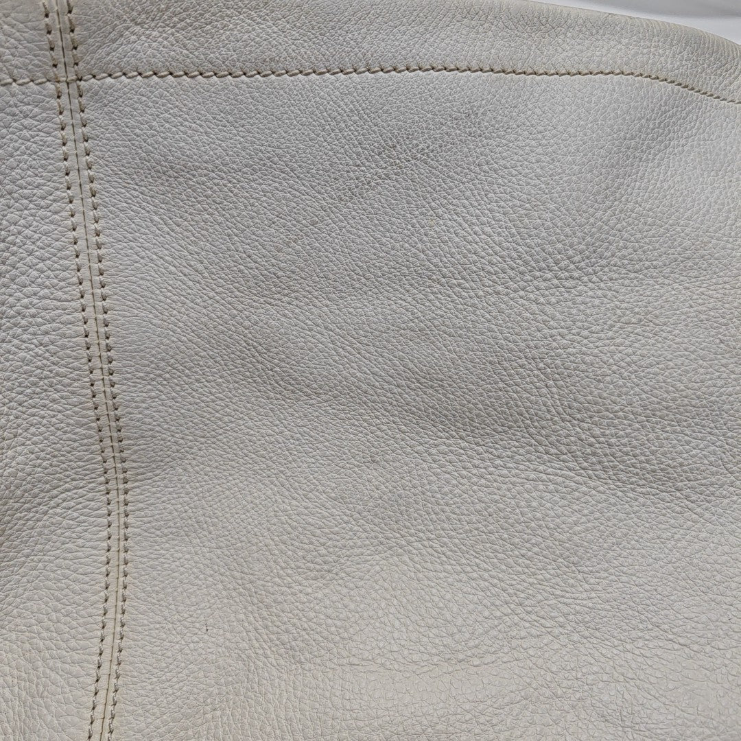 Calfskin Top Handle Bag White