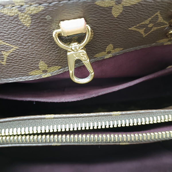 MONTAIGNE BB Monogram Coated Canvas Brown