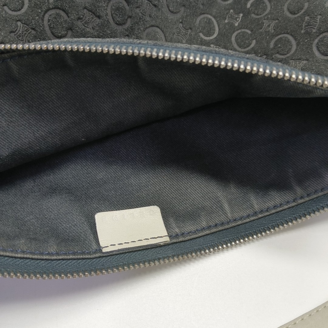 Suede Tote Bag Blue