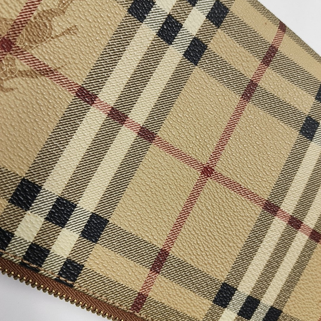 Coated Canvas Shoulder Bag Brown