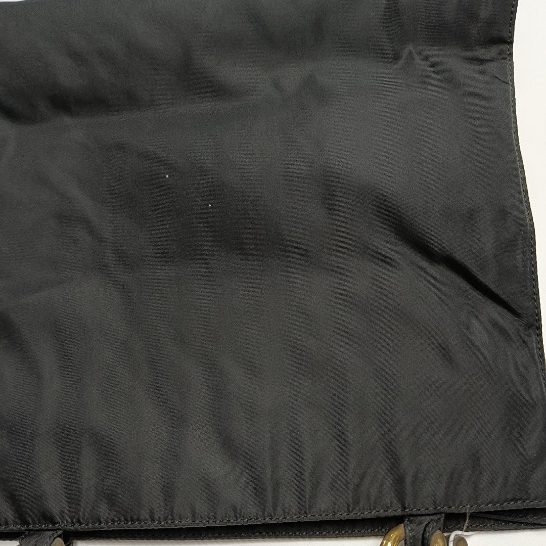 Nylon Top Handle Bag Black