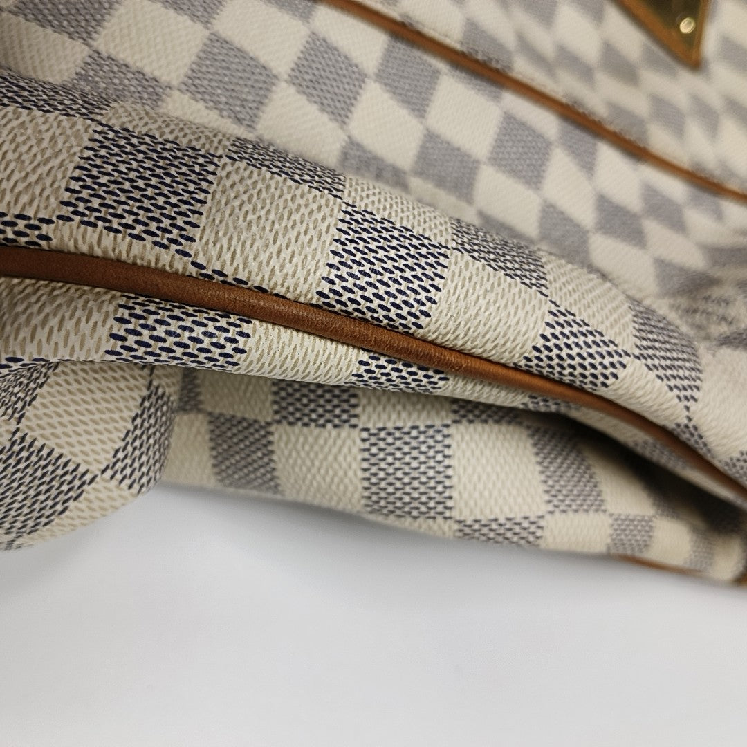 GALLIERA GM Damier Azur Coated Canvas White