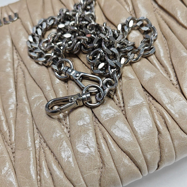 Miu Délice Quilted Lambskin Beige