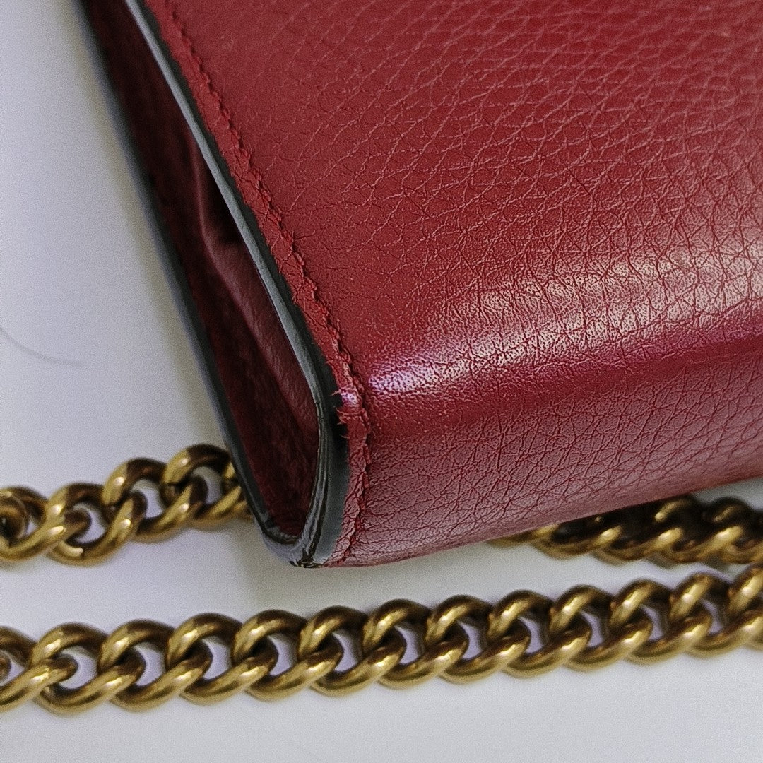GG Marmont Mini Calfskin Red