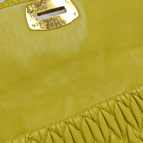 Crystal Quilted Lambskin Yellow