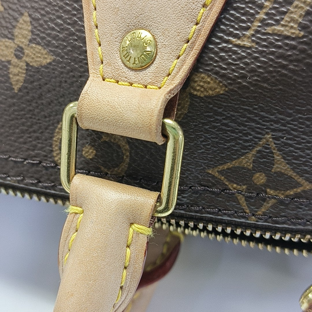 SPEEDY 25 Monogram Coated Canvas Brown