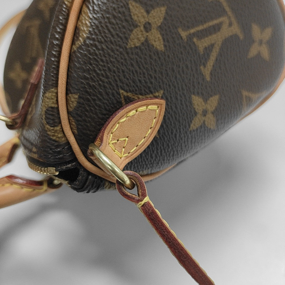 SPEEDY Nano Monogram Coated Canvas Brown