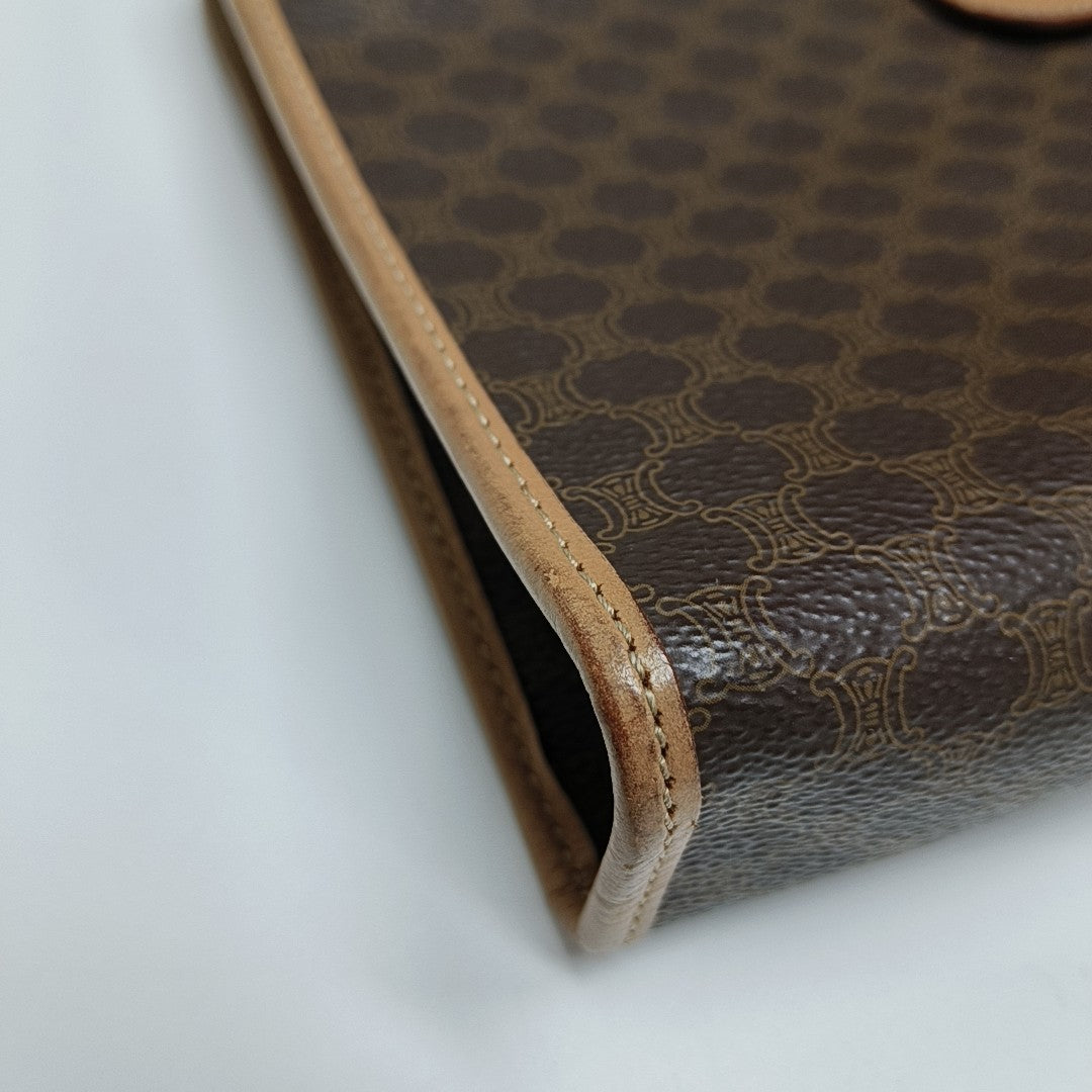 MACADAM CLUTCHES Coated Canvas Brown