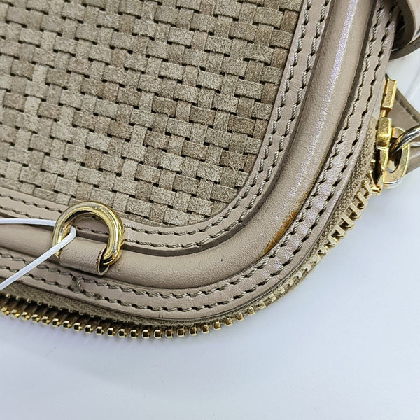 Suede Crossbody Bag Beige