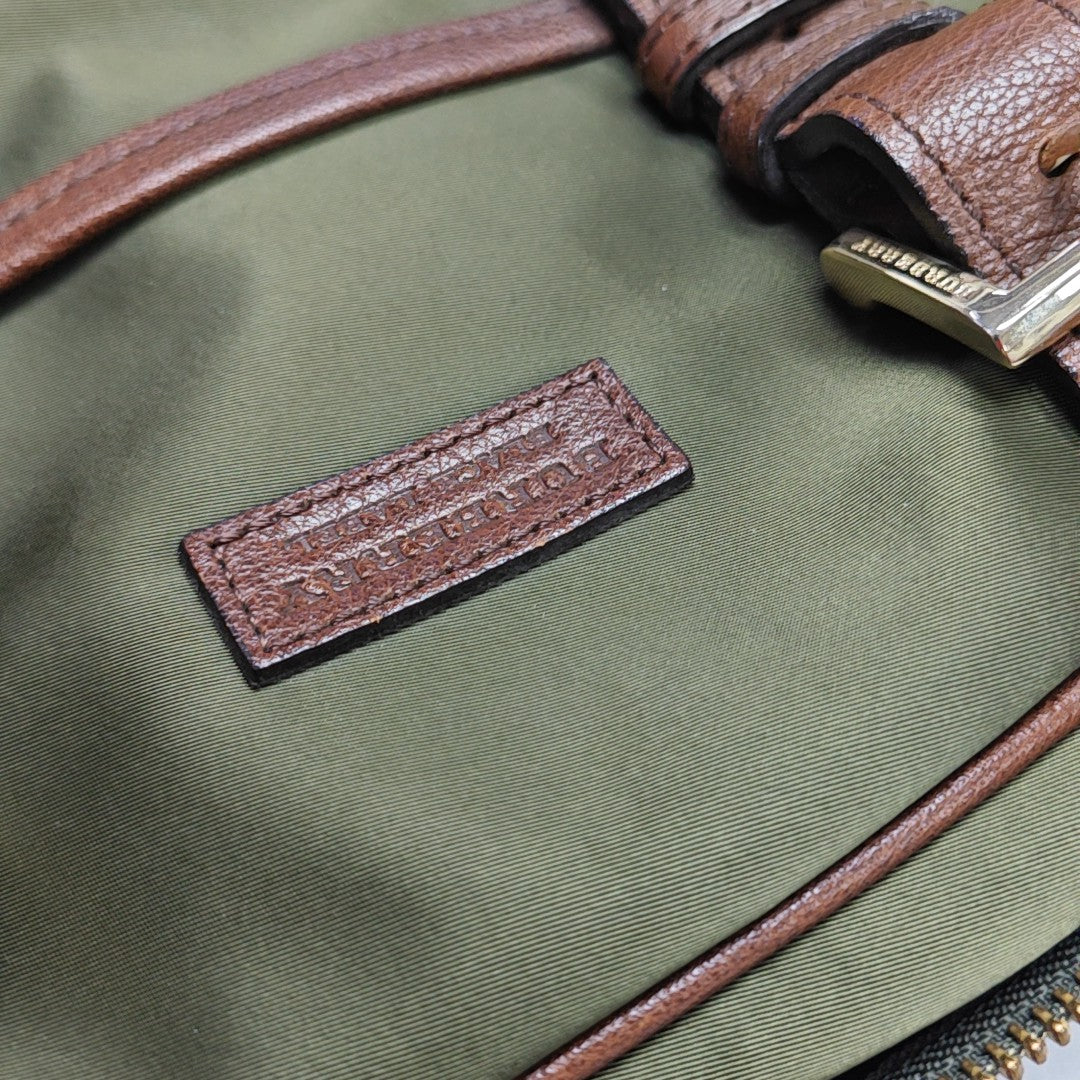 Nylon Top Handle Bag Green